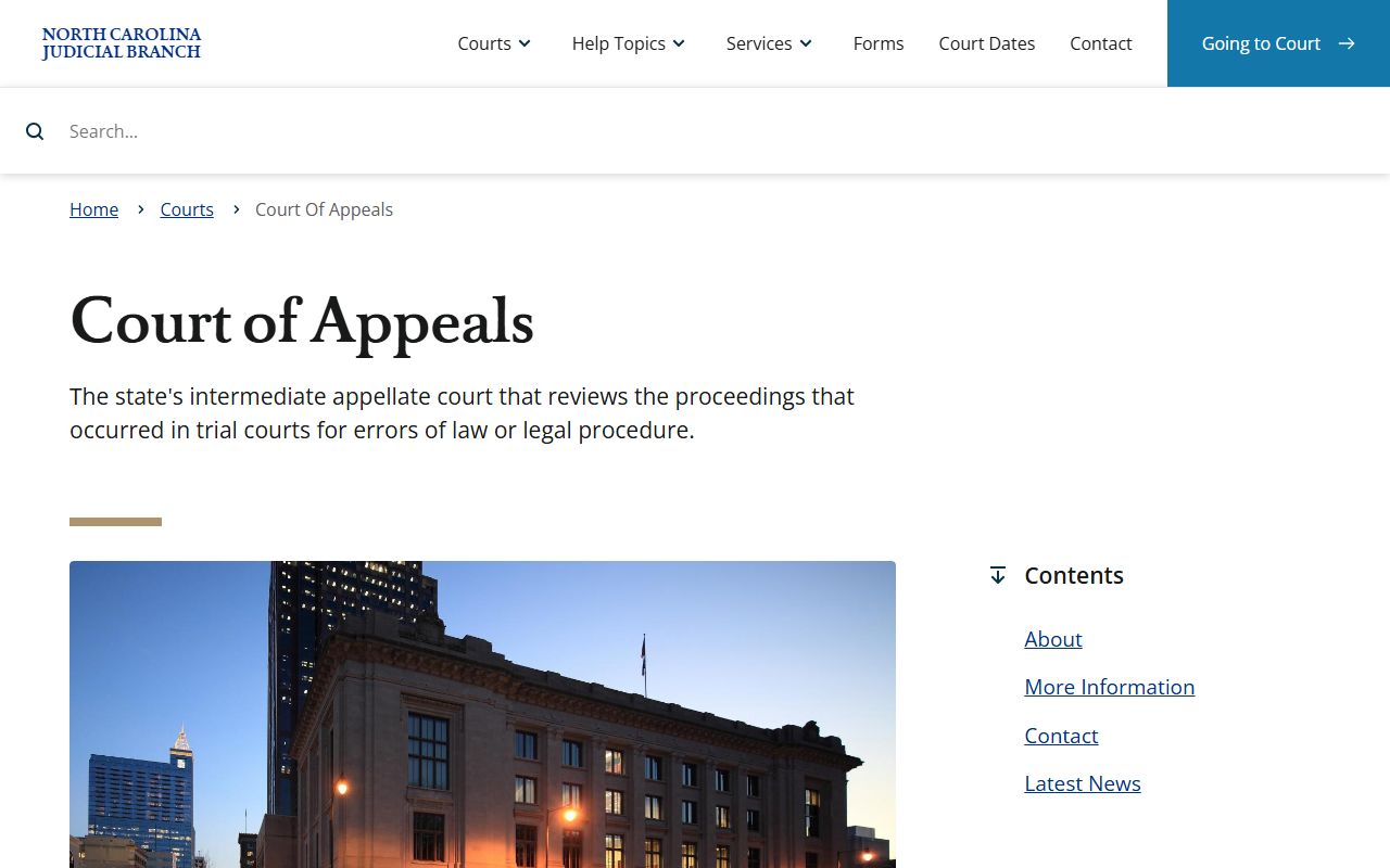 Alleghany County Superior Court appeals to North Carolina Court of Appeals