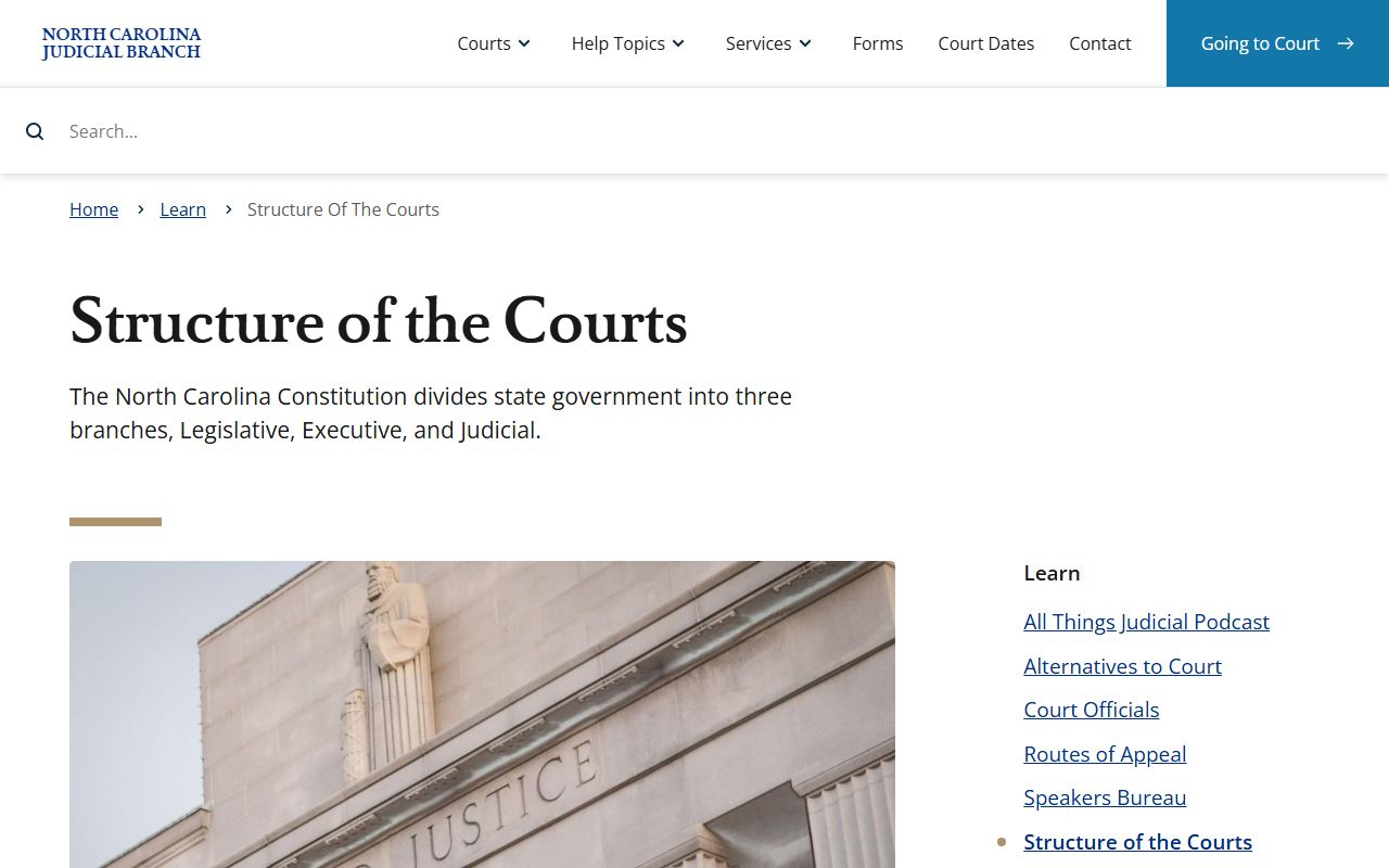 Alleghany County Superior Court North Carolina court structure